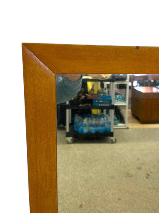 Vintage Mid-Century Modern Framed Wall Mirror -Rectangular Hanging Mirror