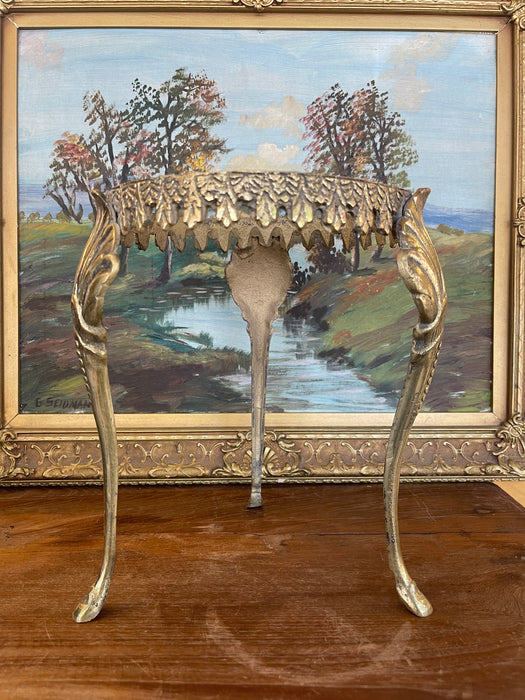 Plant Stand with Ornate Leaf and Shell Motifs