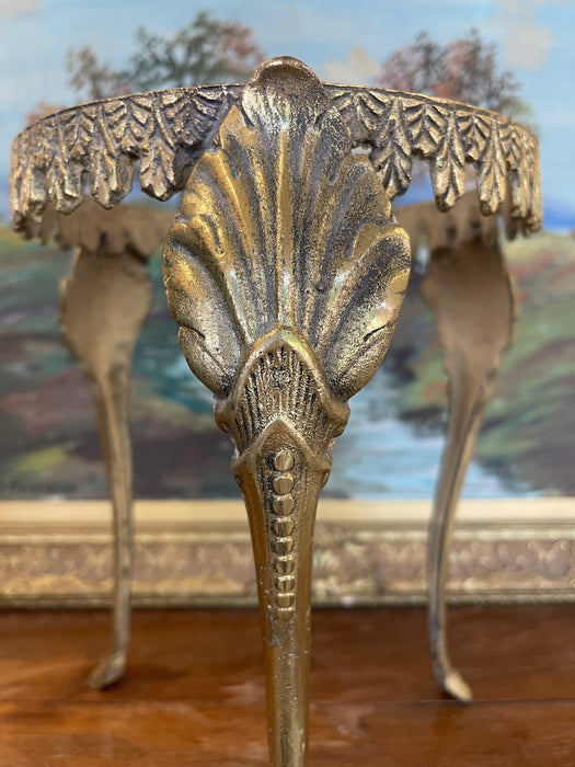 Plant Stand with Ornate Leaf and Shell Motifs