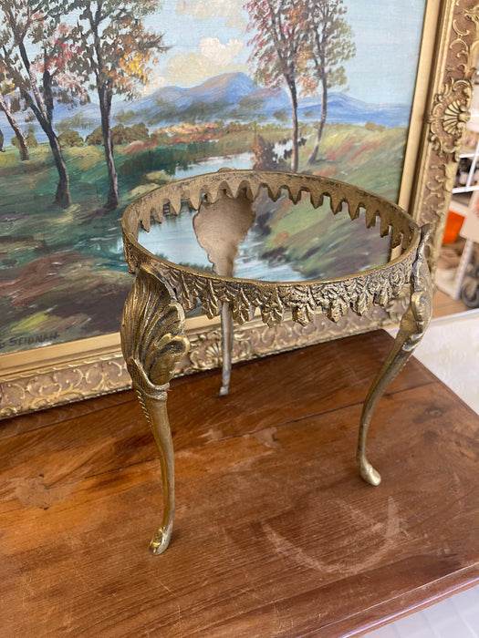 Plant Stand with Ornate Leaf and Shell Motifs