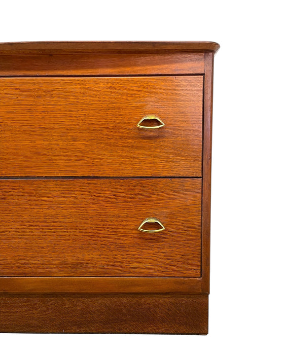 Vintage Mid Century Modern Two-Drawer Chest - UK Import