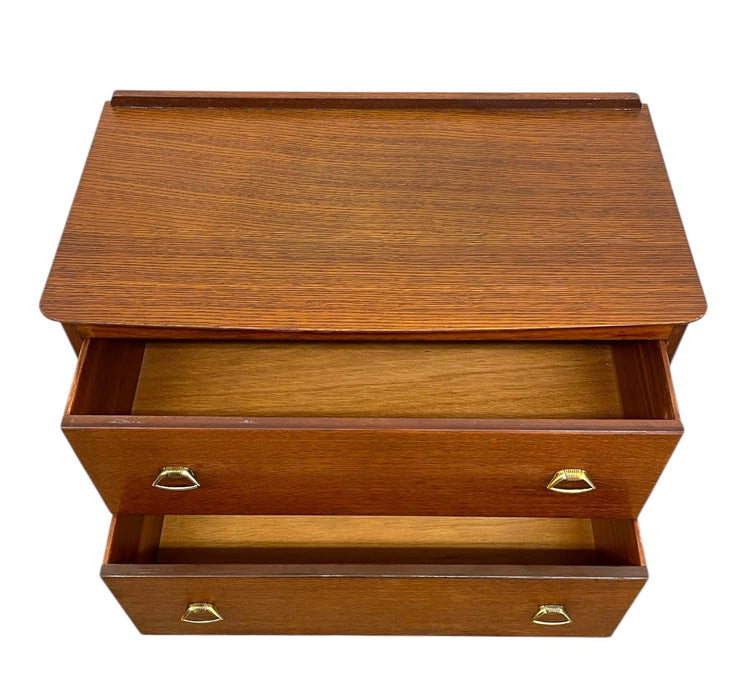 Vintage Mid Century Modern Two-Drawer Chest - UK Import