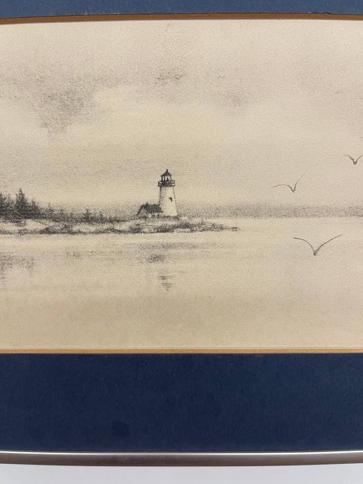 ルチェマーレ　LUCE MARE ジョルジオ・ロッティ　アート本sealight Vintage Pencil-Signed Coastal Lighthouse Lithograph by Virginia