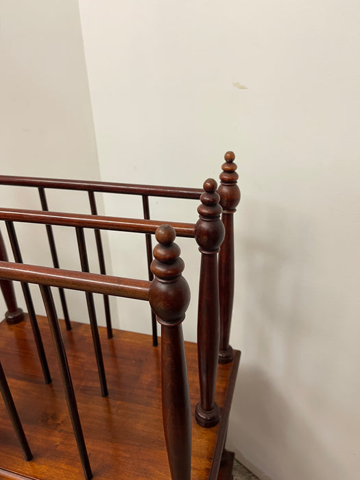 Victorian-Style Two-Tier Magazine Rack with Turned Spindle Supports