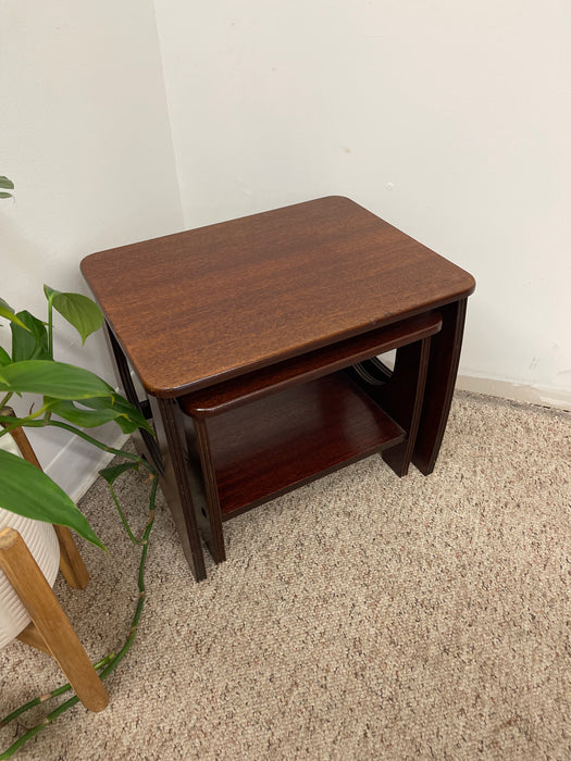 Vintage Mid-Century Modern Nesting Tables, Set of Two. UK Import.