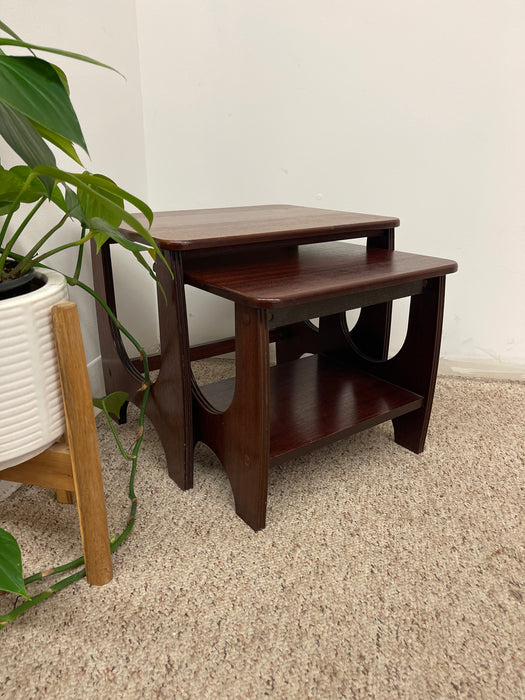 Vintage Mid-Century Modern Nesting Tables, Set of Two. UK Import.