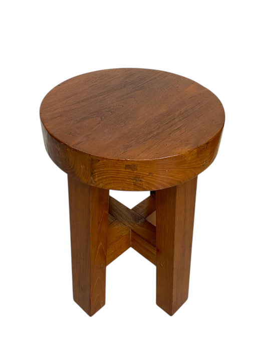 Vintage Rustic Stool by David Smith & Co, Old World Java