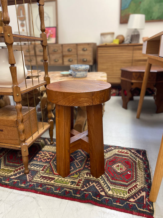 Vintage Rustic Stool by David Smith & Co, Old World Java