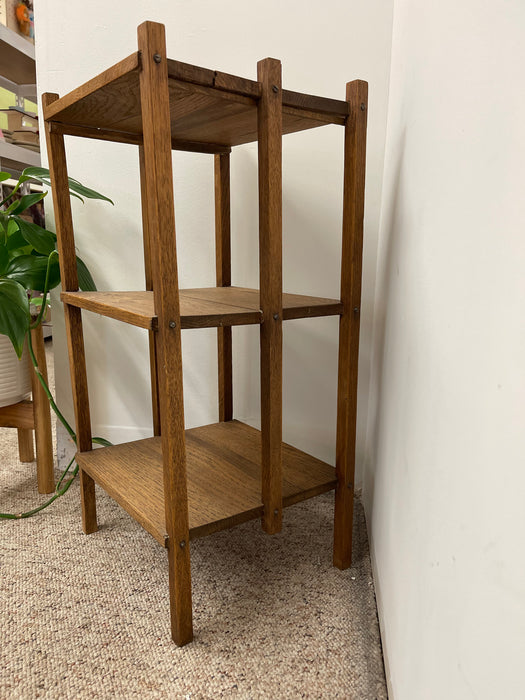 Vintage Arts and Crafts Three-Tier Shelf or Plant Stand