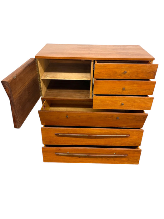 Vintage Mid-Century Modern Highboy Dresser Cabinet by John Cameron