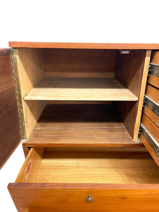 Vintage Mid-Century Modern Highboy Dresser Cabinet by John Cameron