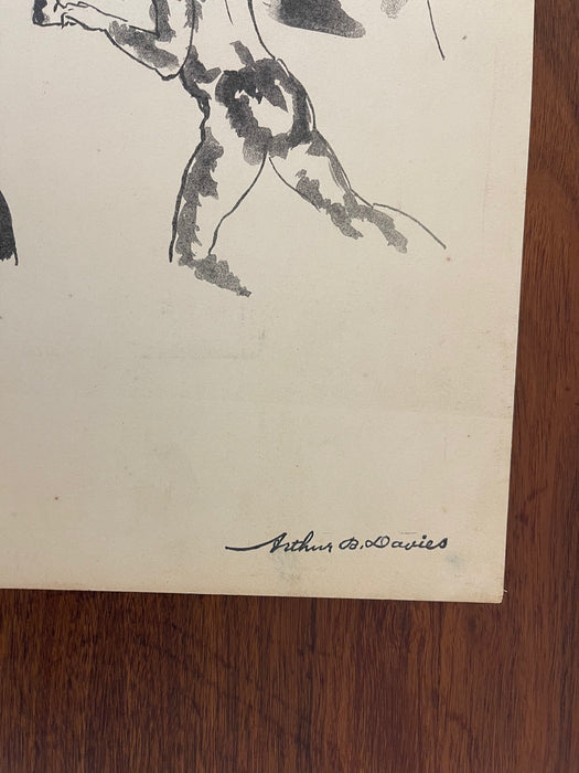 "Twelve Men" Vintage Lithograph by Arthur B. Davies