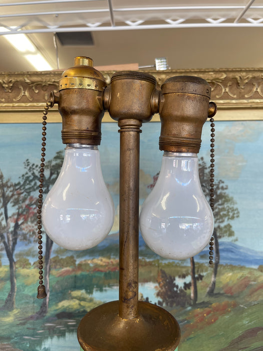 Mid-Century Lamp with Floral Medallion