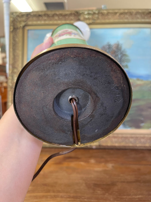 Mid-Century Lamp with Floral Medallion