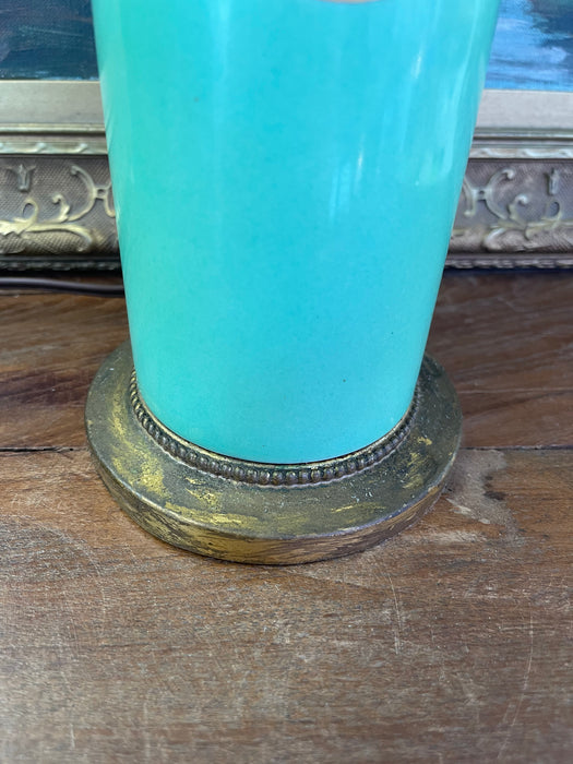 Mid-Century Lamp with Floral Medallion
