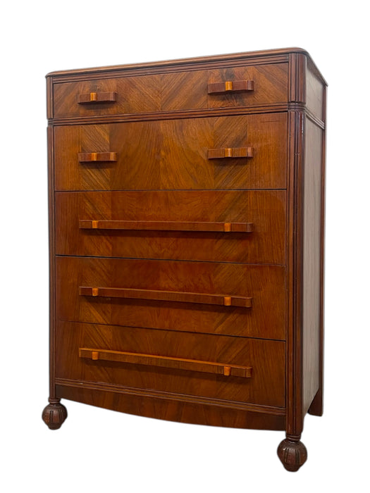 Art Deco Tall Chest of Drawers by John Stuart, 1930s