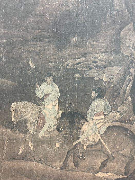 Framed Print of "The Tribute Horse" - Tang Dynasty-Inspired Chinese Painting Reproduction, Framed by Franklin