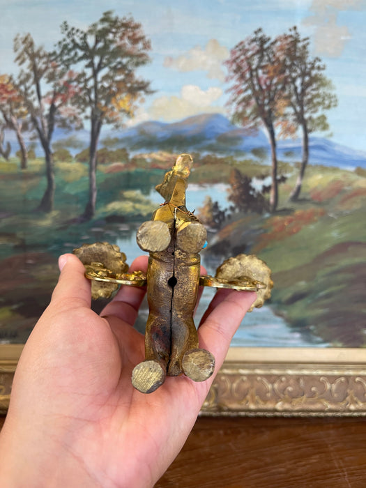 Vintage Brass Toned Camel Figural 3-Light Candelabra(Available by online purchase only)