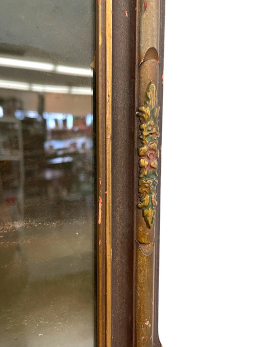 Framed Landscape Painting of Windmill and Moonlit Countryside