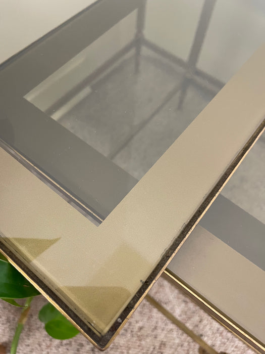 Vintage Mid-Century Modern Smoked Glass Nesting Tables, Set of Three