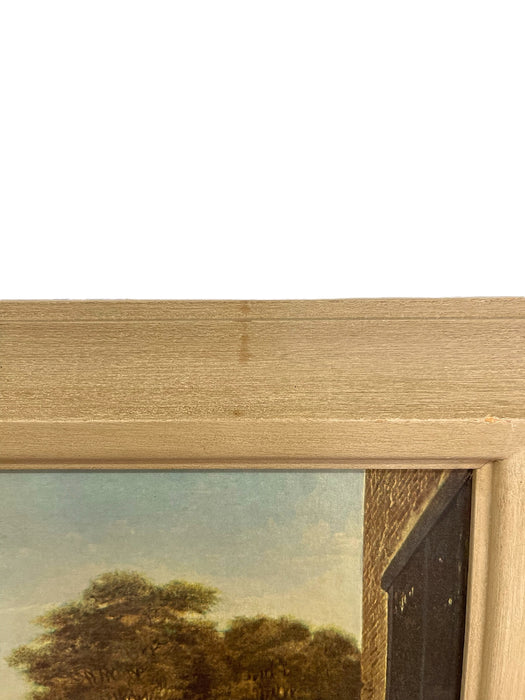 Framed Print Reproduction of A Dutch Courtyard by Pieter de Hooch - Mid-20th Century Custom Frame by Alden L.Howard Jr.