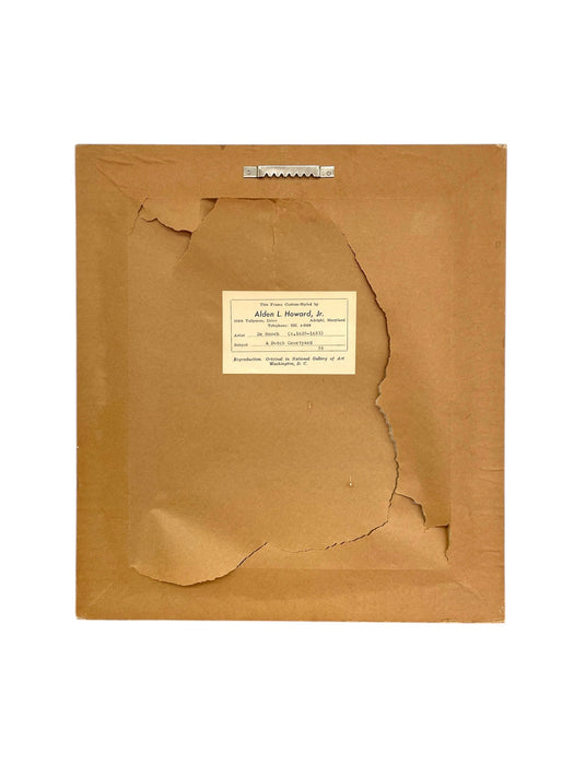 Framed Print Reproduction of A Dutch Courtyard by Pieter de Hooch - Mid-20th Century Custom Frame by Alden L.Howard Jr.