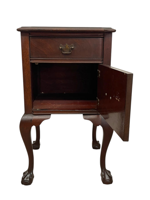 Vintage Chippendale Style Nightstand with Claw-and-Ball Feet by Pennsylvania Furniture Co.