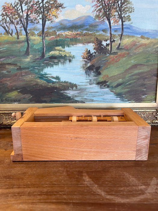 Vintage Wooden Mechanical Marble Run Toy