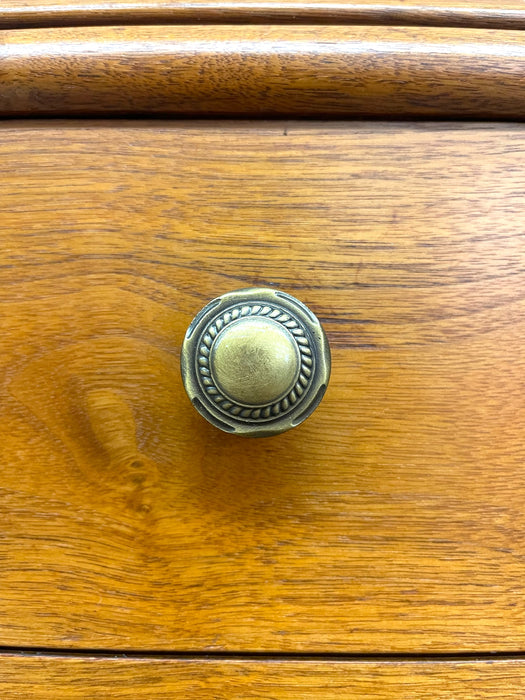 1960s Drexel Genuine Walnut Mid-Century Modern Secretary Chest With Drop-Front Desk and Drawers