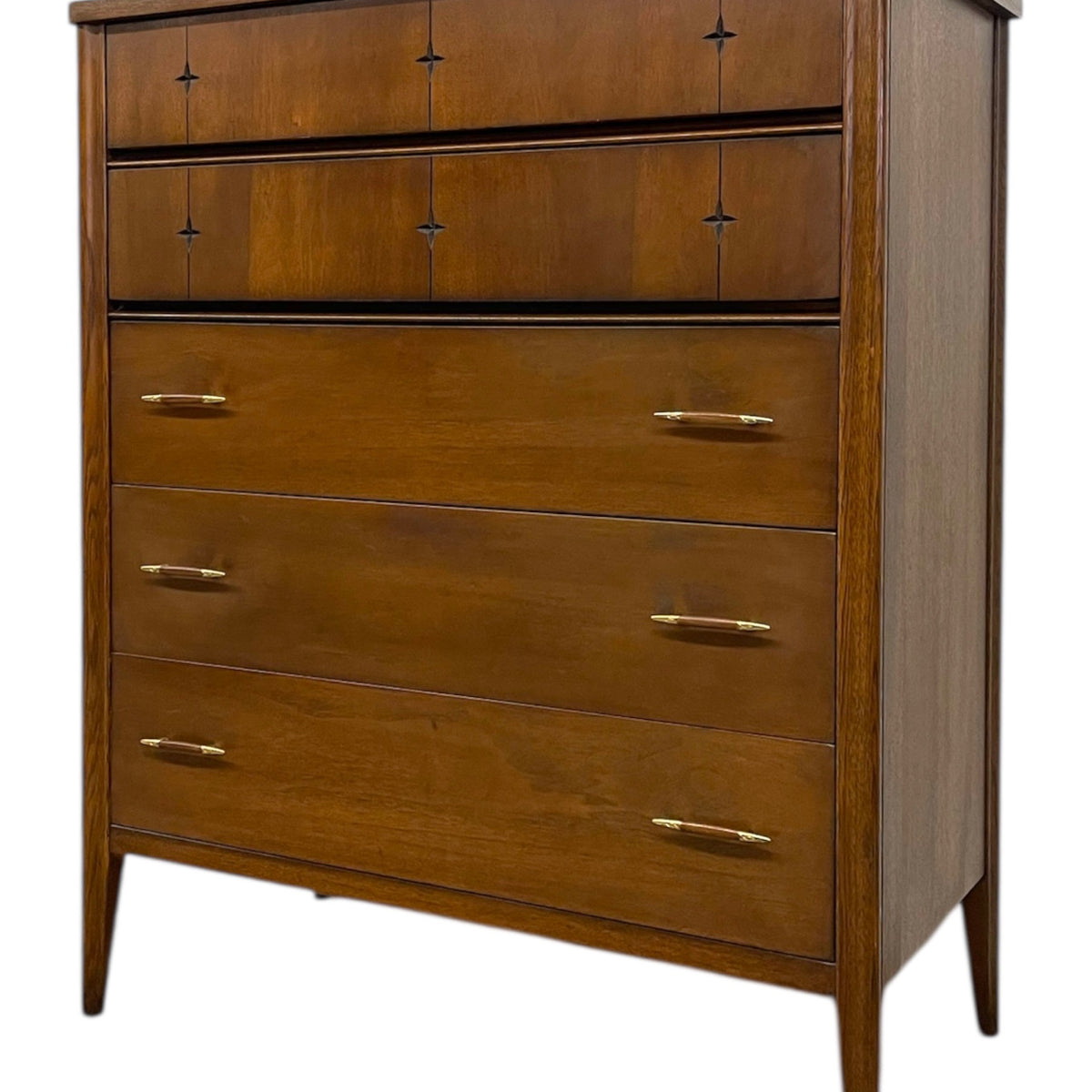 broyhill vintage mid century modern saga 5 drawer walnut dresser 1960s Broyhill Premier “Saga
