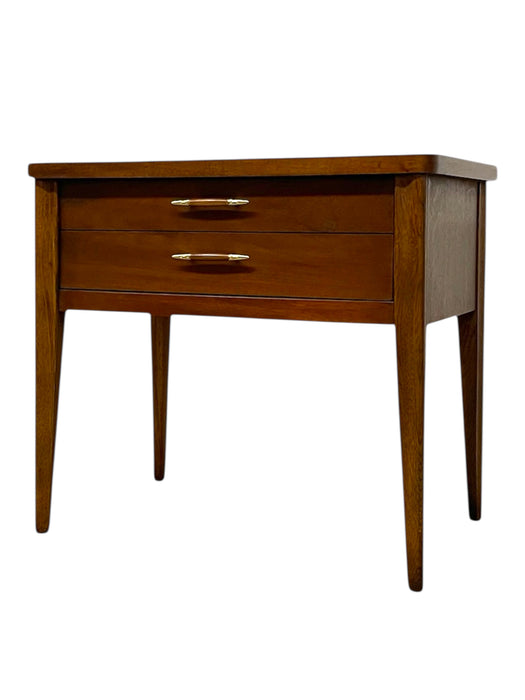 Mid-century modern one-Drawer End Table with Brass tone Handles, 1960s