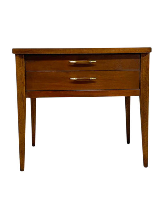 Mid-century modern one-Drawer End Table with Brass tone Handles, 1960s