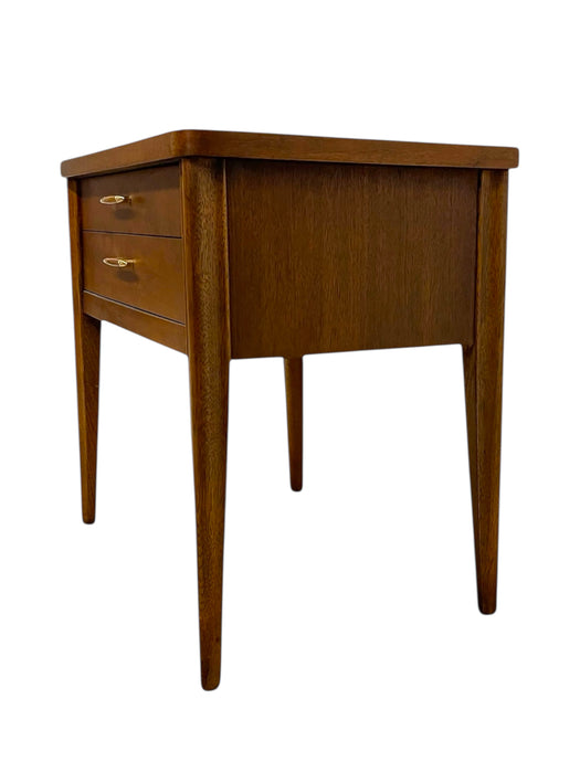 Mid-century modern one-Drawer End Table with Brass tone Handles, 1960s