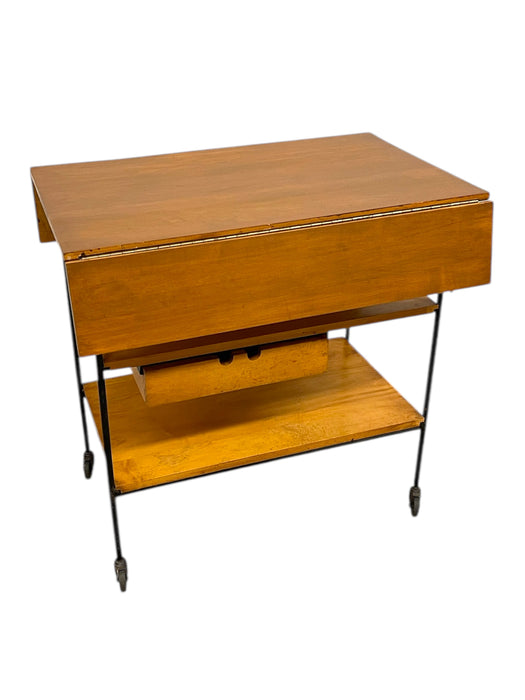 Vintage Paul McCobb Planner Group Drop-Leaf Rolling Cart for Winchendon Furniture