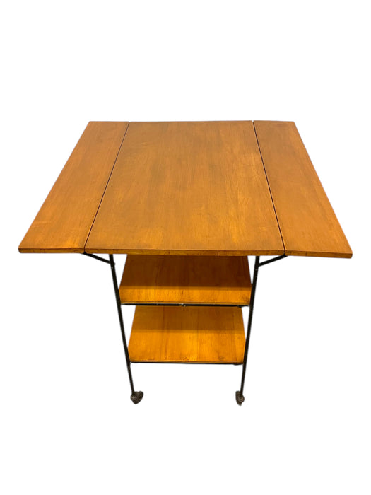 Vintage Paul McCobb Planner Group Drop-Leaf Rolling Cart for Winchendon Furniture