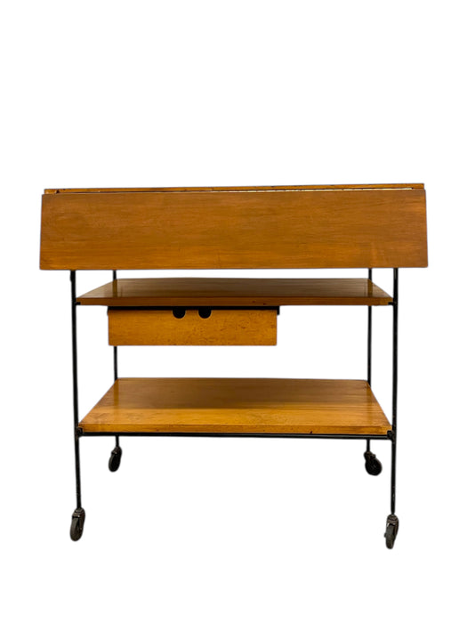 Vintage Paul McCobb Planner Group Drop-Leaf Rolling Cart for Winchendon Furniture