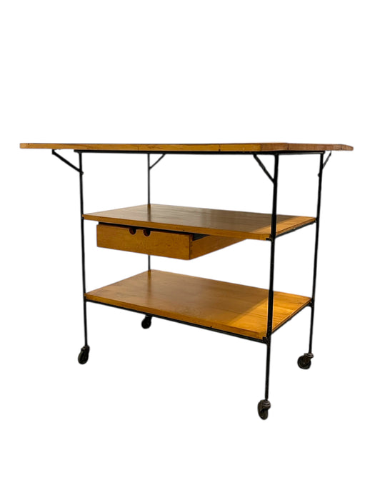 Vintage Paul McCobb Planner Group Drop-Leaf Rolling Cart for Winchendon Furniture