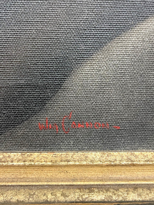 Vintage Still Life Painting with Bottle, Book, Pipe - Signed by Cannon