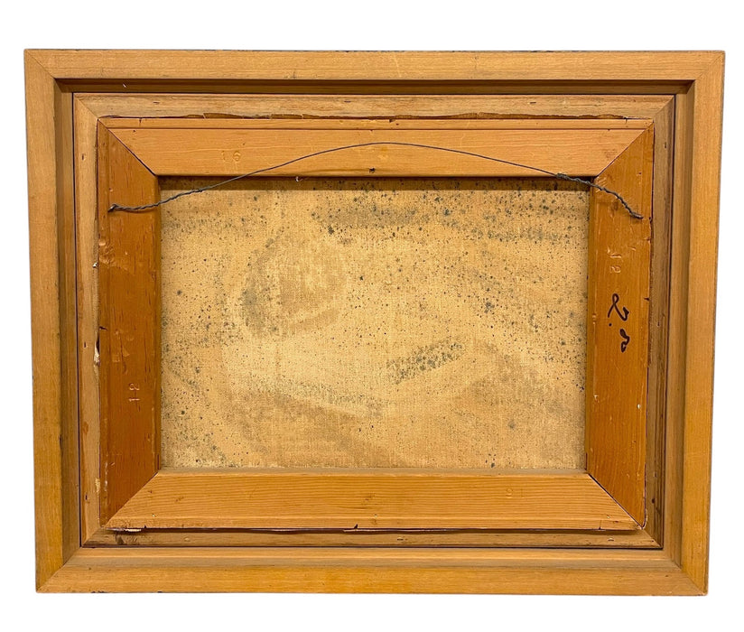 Vintage Still Life Painting with Bottle, Book, Pipe - Signed by Cannon