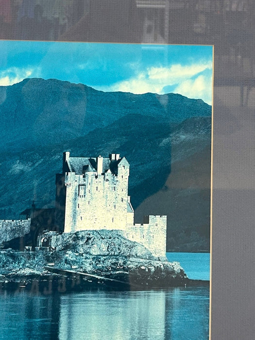 Vintage Framed Landscape Photograph of Castle