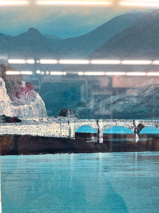 Vintage Framed Landscape Photograph of Castle