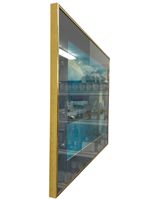 Vintage Framed Landscape Photograph of Castle