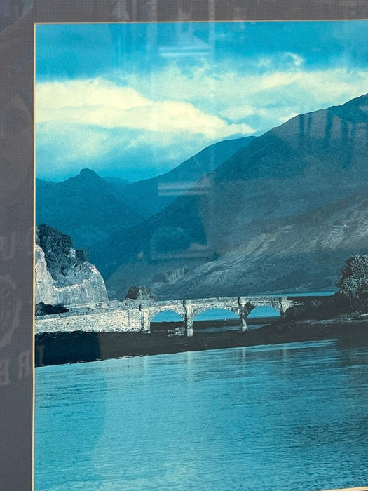 Vintage Framed Landscape Photograph of Castle