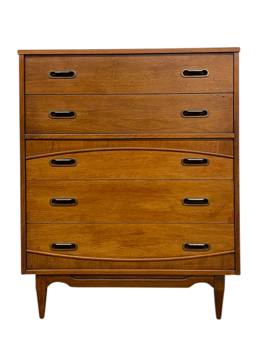 Mid-Century Modern 5-Drawer Highboy Dresser by Hooker Furniture