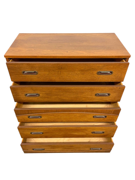 Mid-Century Modern 5-Drawer Highboy Dresser by Hooker Furniture
