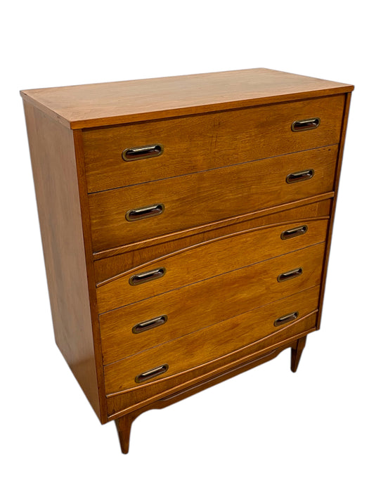 Mid-Century Modern 5-Drawer Highboy Dresser by Hooker Furniture