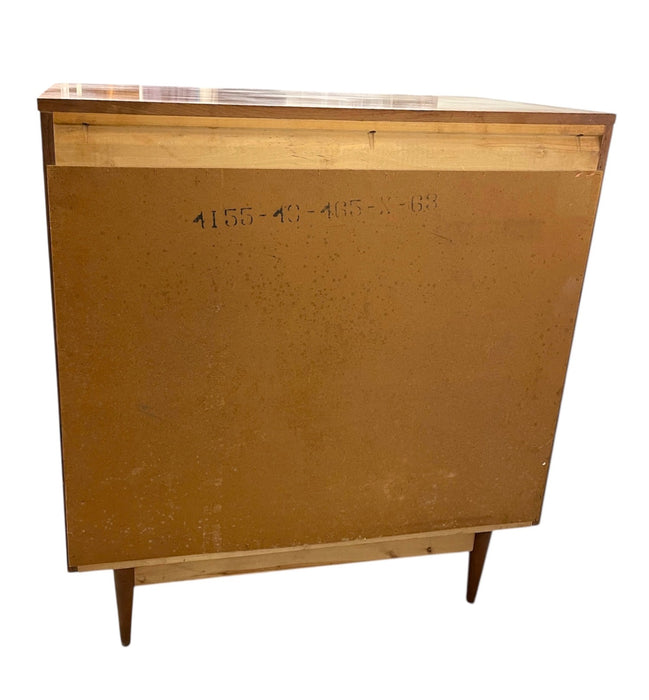 Mid-Century Modern Highboy Dresser with Sculpted Drawer Fronts