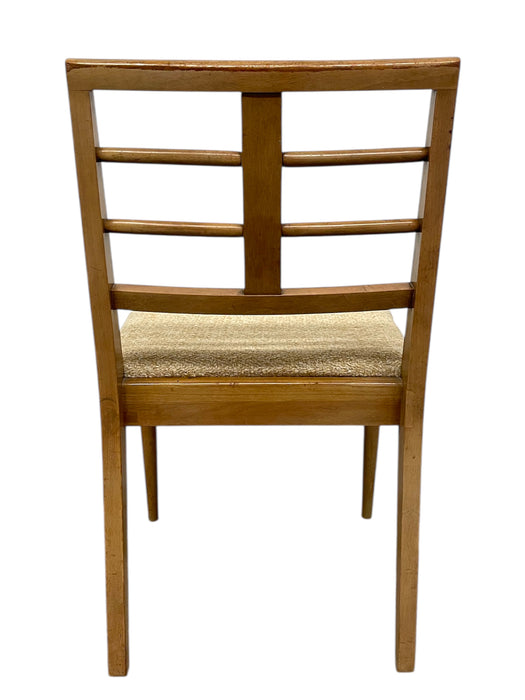 Vintage Mid-Century Modern Dining Chair with Textured Upholstered Seat