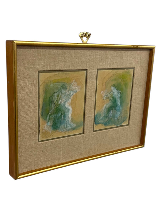 Framed Abstract "Musician Series" by Lorraine Cohn, Signed Artwork