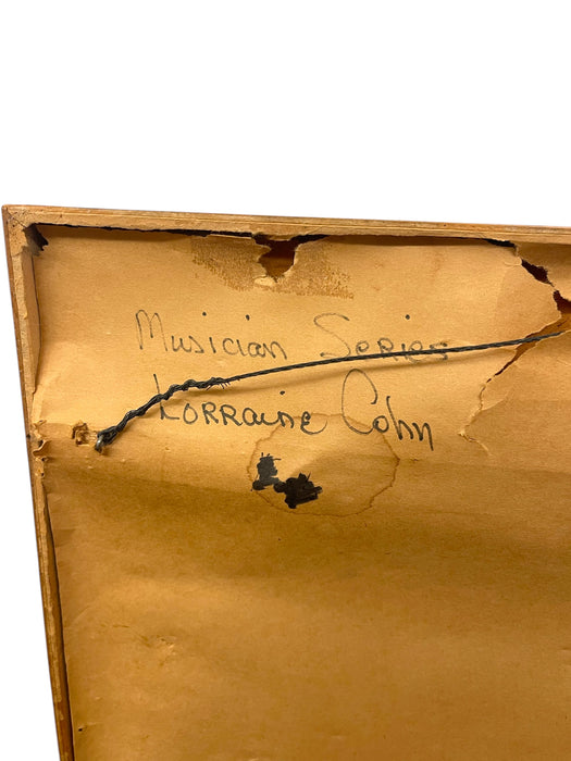 Framed Abstract "Musician Series" by Lorraine Cohn, Signed Artwork